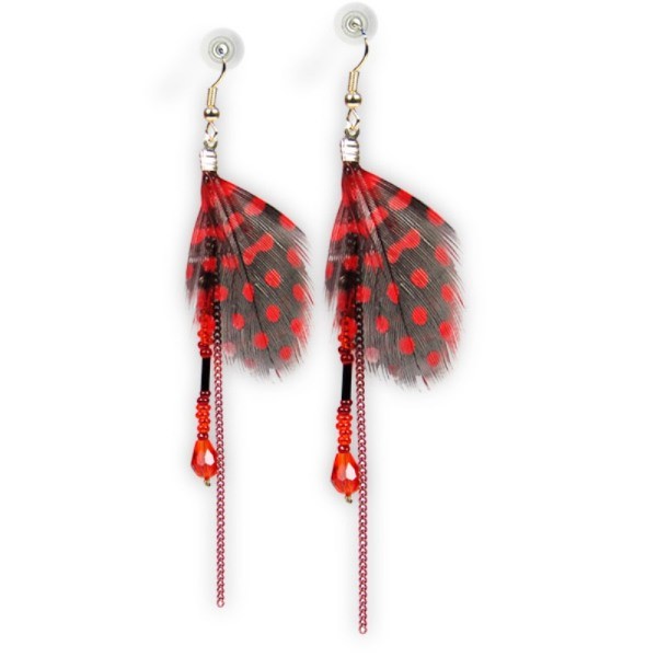 Trendy Hanging Feather Earrings
